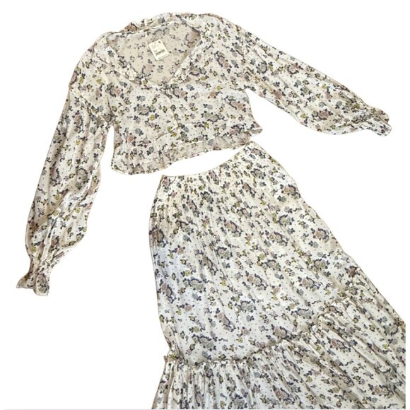 FREE PEOPLE Secret Garden Maxi Skirt Set $168 NWT XS - Picture 6 of 8